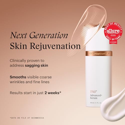 SkinMedica TNS Advanced+ Face Serum - Multi Peptide Serum to Help Improve the Appearance of Wrinkles, Fine Lines, Skin Tone & Texture (1 oz)