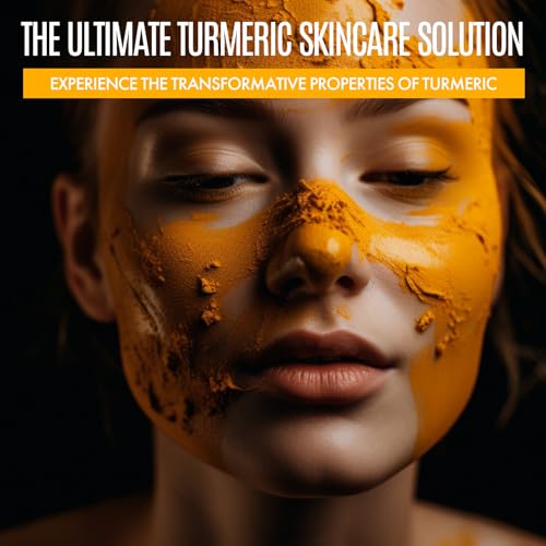 Healov Turmeric Skincare Set - Turmeric Skin Care Products Brightening & Acne - Turmeric Skin Care Kit, Turmeric Skin Care Set - Turmeric Cleanser, Body Scrub, Face Cream & Facial Serum