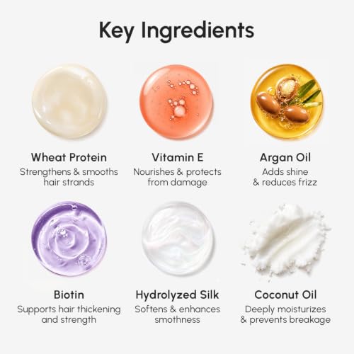 MAREE Hair Oil for Frizzy Hair with Argan Oil, Keratin & Biotin – Hair Serum for Dry and Curly Hair Gloss – Frizz Control Hair Care Products for Women – Aceite Para el Cabello – 50 ml