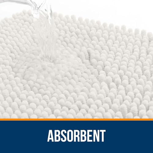 OLANLY Bathroom Rugs 30x20, Extra Soft Absorbent Chenille Bath Rugs