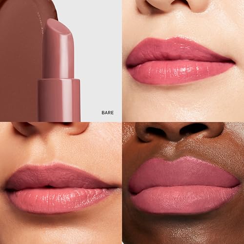 Bobbi Brown Crushed Lip Color | Hydrating, High-Pigment, Satin-Matte Lipstick | Non-Drying, Long-Lasting Wear & Lip Stain Effect, 0.12 Ounce, Bare