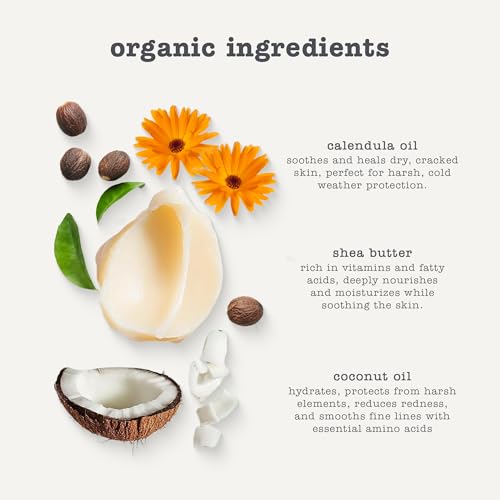 Erbaviva Organic Lip Balm & Cheek Balm – Moisturizing Stick for Baby & Adults | USDA Organic, Shea Butter & Calendula for Dry, Chapped Skin | Lip, Cheek & Hand Protection