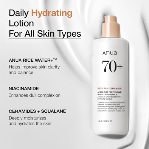 ANUA Rice 70 Intensive Moisturizing Milk, 5.07 fl.oz