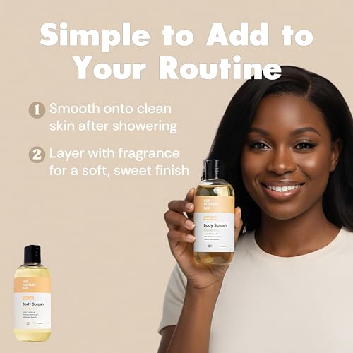 Her Fantasy Box | Body Splash Vanilla Drip Fragrance Oil – Warm Vanilla Sugar Scent with Creamy Cashmere & Sandalwood, Lightweight Hydrating Body Oil, Vegan & Cruelty Free