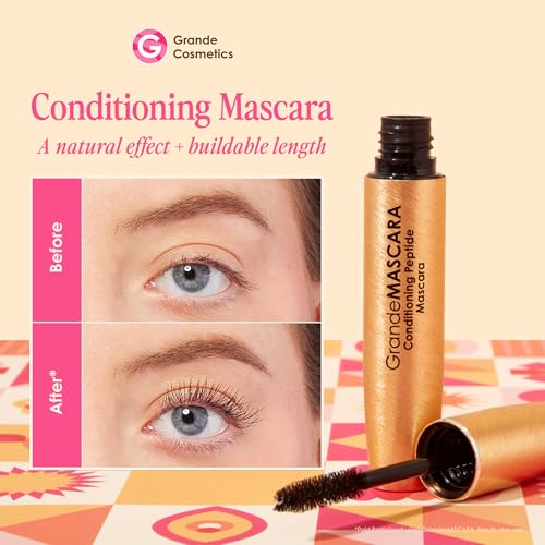 Grande Cosmetics GrandeMASCARA Conditioning Peptide Mascara, Black, 0.2 oz