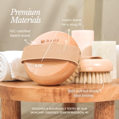Bare Botanics Dry Brushing Body Brush for Lymphatic Drainage