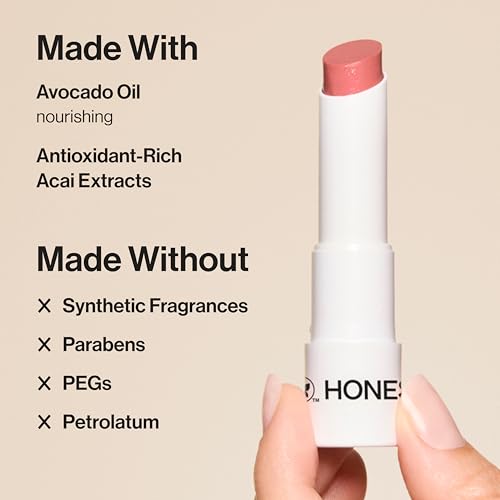 Honest Beauty Tinted Lip Balm, Cruelty-Free, Vegan, Moisturizing, Plum Drop