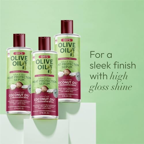 ORS Olive Oil Heat Protection Hair Serum with Coconut Oil for Restorative Shine 6 Ounces