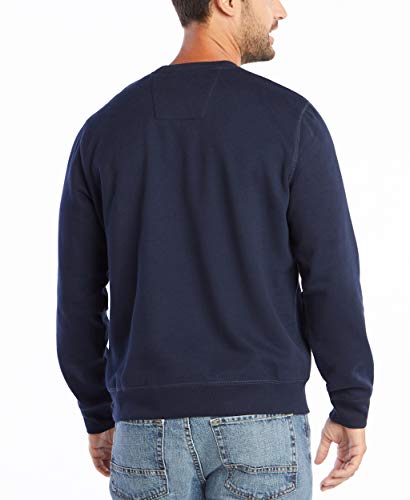 Nautica Men's Basic Crew Neck Fleece Sweatshirt Sweater, Navy, X-Large