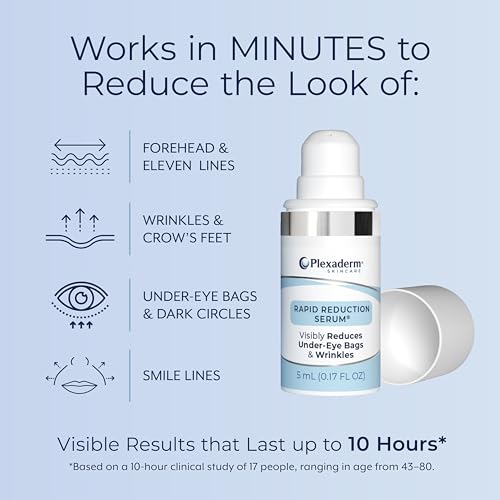 Plexaderm Eye Serum Pump - Visibly Reduces Bags, Wrinkles & Dark Circles
