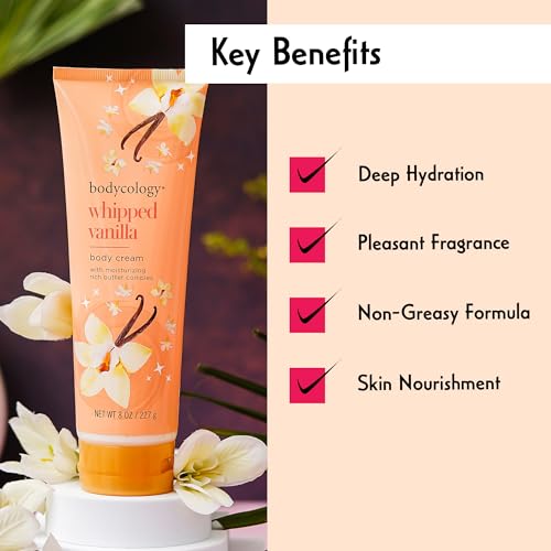 Bodycology Shea Butter Body Cream, Whipped Vanilla, 8 oz