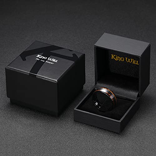 King Will Men Stainless Steel Rings 8mm Size 11