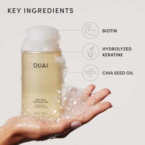 OUAI Fine Hair Shampoo - Biotin Thickening Shampoo for Thin Hair (10 Fl Oz)