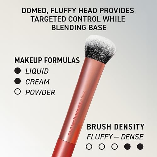 Real Techniques 6 Piece Everyday Essentials Makeup Brush Set, Includes 4 Brushes & 2 Makeup Sponges for Foundation, Blush, Bronzer, Contour, Eyeshadow & Powder, Travel Gift Set, Cruelty-Free & Vegan