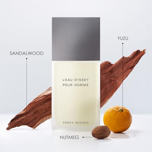 Issey Miyake L'Eau d'Issey Pour Homme Eau de Toilette - Fragrance for Men - Pure & Fresh - With Notes of Yuzu, Nutmeg & Sandalwood - 2.5 oz