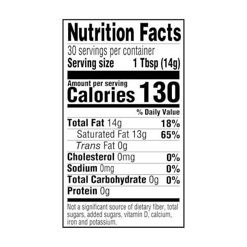 Amazon Grocery, Organic Refined Coconut Oil, 15 Fl Oz