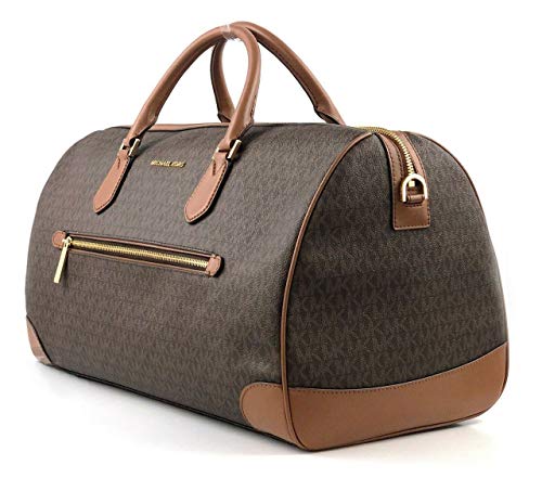 Michael Kors Travel Large Duffle Bag in PVC Signature, Brown, L