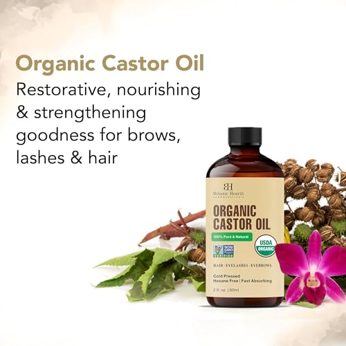 Botanic Hearth Castor Oil & Hair Treatment Oils 100% Pure & Natural - 2 Fl oz