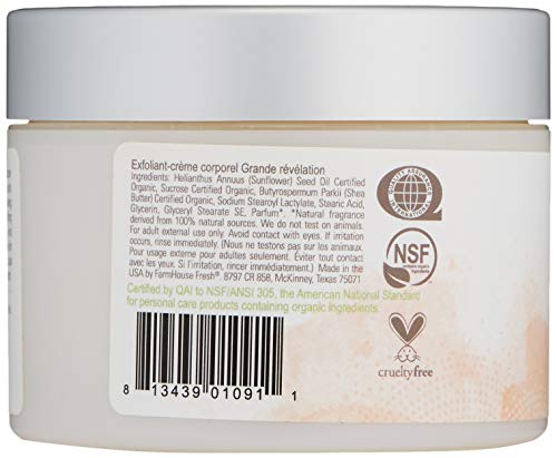 FarmHouse Fresh Big Bare Whipped Shea Butter Body Polish, Oatmeal, 8 fl. oz.