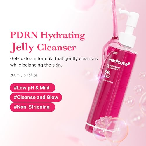 medicube PDRN Jelly to Foam Cleanser - Gentle Low pH Hydrating Cleanser