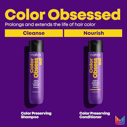 Matrix Color Obsessed Antioxidant Shampoo | Enhances Hair Color & Prevents Fading | For Color Treated Hair | Cruelty Free | Salon Shampoo | Packaging May Vary | 10.1 Fl. Oz. | Vegan