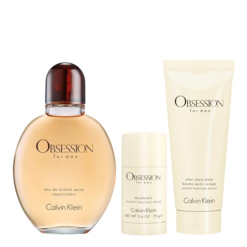 Calvin Klein Obsession for Men Eau de Toilette – Ambery Men's Cologne – With Notes of Bergamot, Mandarin, Lavender & Musk – Long Lasting Fragrance