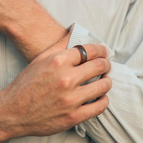 King Will Men Wood Wedding Band 8mm Size 11