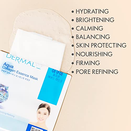 DERMAL 32 Collagen Korean Essence Sheet Mask Variety Pack, A+B Set