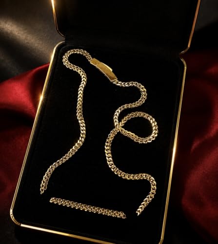 10K Yellow Gold Miami Cuban Link Chain Necklace for Men and Women, 7.5mm Italian Cuban Chain, 26 Inch