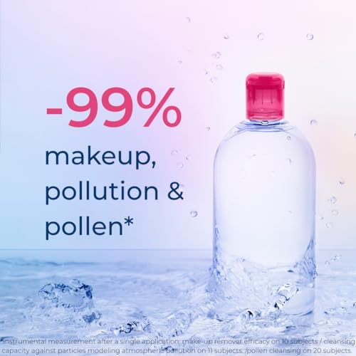 Bioderma Sensibio H2O Micellar Water, Duo Pack Makeup Remover Cleanser, Gentle for Skin, Fragrance-Free & Alcohol-Free, Gentle Face Cleanser for Sensitive Skin