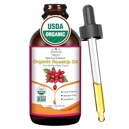 MMPANG Organic Rosehip Seed Oil for Face, USDA Certified, Cold Pressed