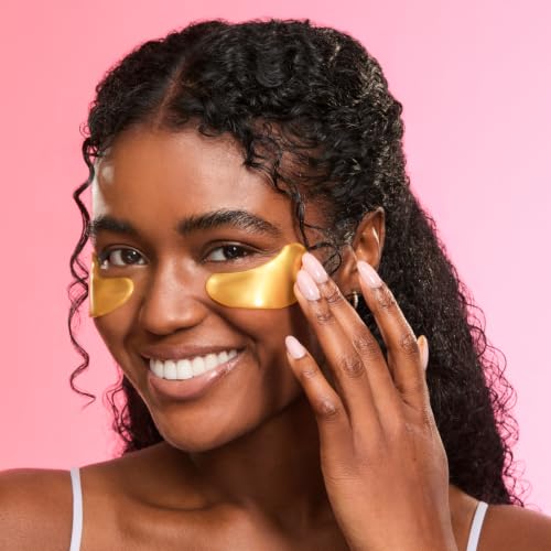 grace & stella Award Winning Under Eye Mask - Teen Gifts, Gel Eye Patches for Dark Circles, Puffy Eyes, Wrinkles, Undereye Bags, Travel Gifts for Women - Vegan, Self Care (6 Pairs, Gold)