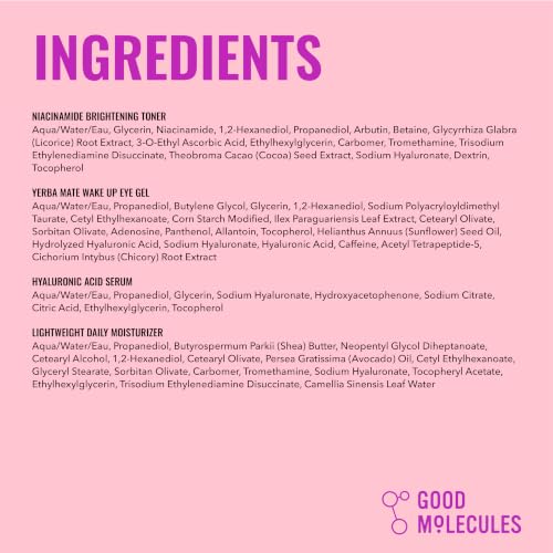 Good Molecules The Daily Essentials Set, 4-Step Skin Care Kit, 4 Minis