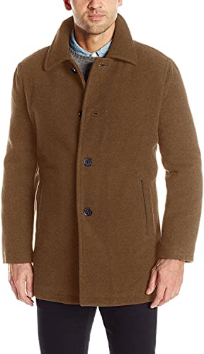 Cole Haan Signature Men's Wool Plush Car Coat, camel, X-Large