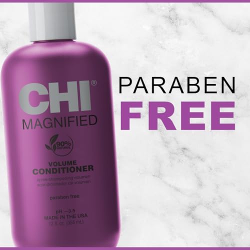 CHI Magnified Volume Conditioner, Boosts Volume & Body & Strengthens Hair, Detangles, Hydrates & Conditions Hair, Sulfate-free, 12 Oz