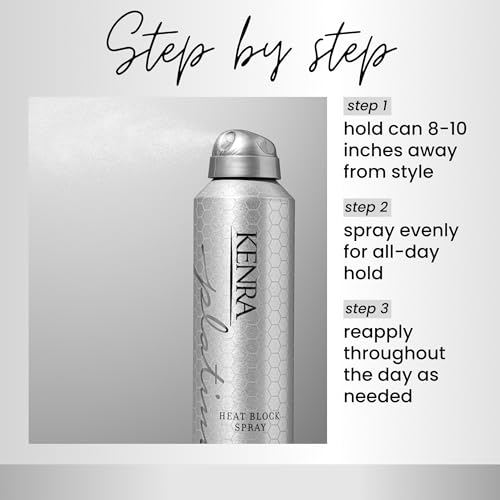 Kenra Professional Platinum Heat Block Spray 22 | Heat Protecting Hairspray | All Hair Types | 8 oz.