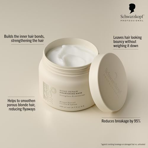 BlondMe Bond Repair Nourishing Mask for Blonde Hair | Intensive Hair Treatment | Adds Moisture and Softness |For Blonde, Lightened, & Grey Hair