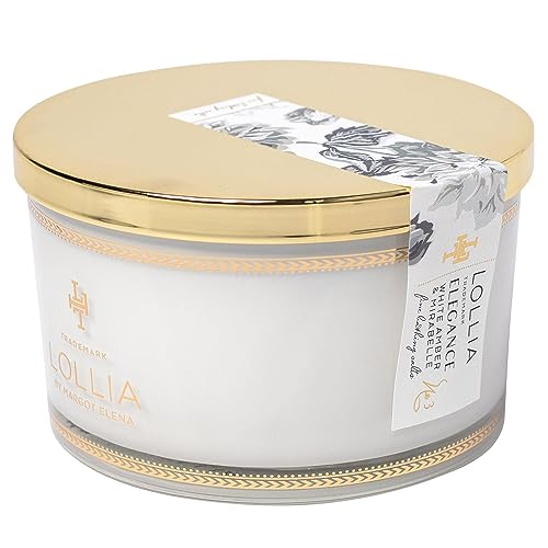 LOLLIA Elegance Bath Salts for Women, 20 oz, White Amber & Mirabelle Soak