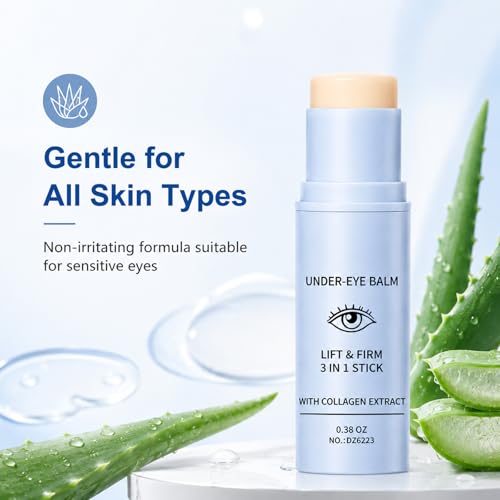 2Pcs Under Eye Balm, Lift & Firm 3-in-1 Multi Balm Stick With Collagen Extract, Eye Care Stick for Dark Circles, Puffiness, and Fine Lines, Hydrating, Smoothing, and Refreshing