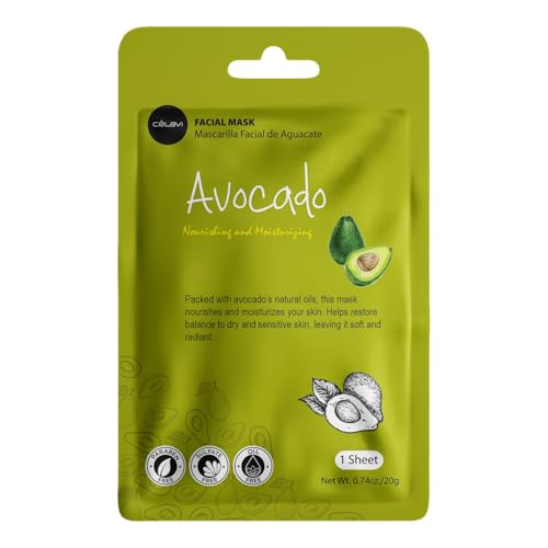 celavi Essence Facial Face Mask Paper Sheet Korea Skin Care Moisturizing 12 Pack (Mix - 2 of Each)