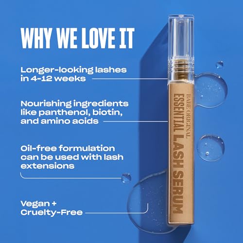 Babe Original Essential Lash Serum for Longer-Looking Lashes, 1mL