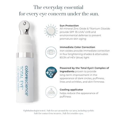 Colorescience, Total Eye 3-in-1 Renewal Therapy, SPF 35, Medium