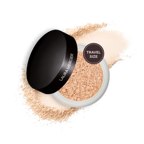 Laura Mercier Translucent Loose Setting Powder - Blurring + Finishing Powder with 24HR Matte Finish - Long-Wear Shine Control Face Makeup for Mature, Sensitive & Oily Skin Types (0.21 oz)