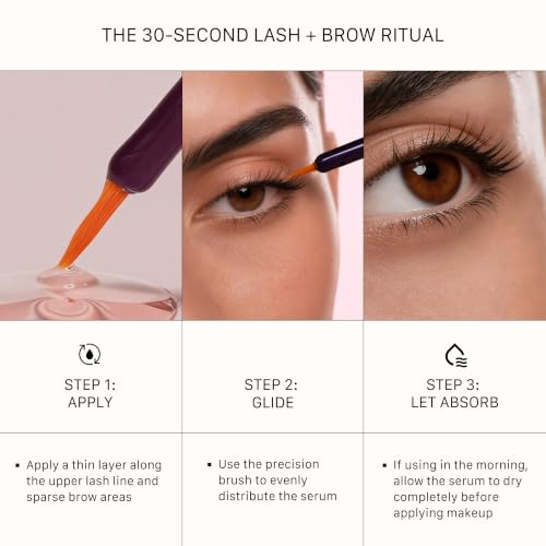 ACTIIV Amplify Lash + Brow Serum | Promotes Thicker Fuller Lashes & Brows, Strengthens & Nourishes Hair Follicles, Lightweight Formula, Vegan, Plant-Based, All Hair Types, 5 mL / 0.16 oz