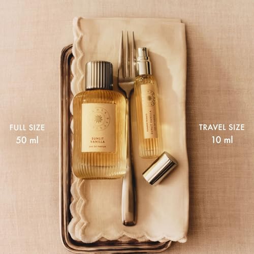 Summer Fridays Sunlit Vanilla Eau de Parfum - Warm Gourmand Vanilla Perfume for Women - Versatile Fragrance With Notes of Caramel + Bergamot - Long-Lasting, Delicate Eau de Parfum - Vegan (10 ml)
