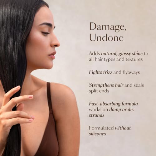 VEGAMOUR HYDR-8 Weightless Repair Oil | Strengthens, Smooths and Adds Shine with Marula Oil and Vitamin C | For All Hair Types | Formulated Without Silicones, Vegan and Cruelty-Free (1.7 Fl Oz)