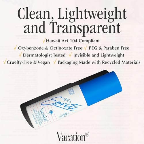 Vacation Mini Super Spritz SPF 50 Face Sunscreen Spray, Pack of 6