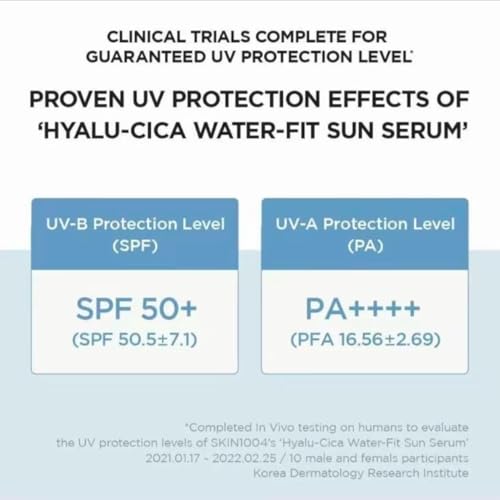 SKIN1004 Hyalu-Cica Water-Fit Sun Serum, Face Sunscreen, 1.69 fl.oz, 2 Pack