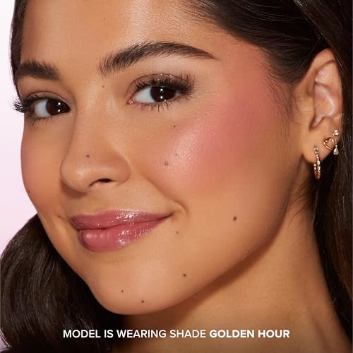 Too Faced Cloud Crush Blurring Blush | Velvety Powder Blush for Cheeks with High-Pigment Formula | 93% Naturally Derived Ingredients, Vegan & Cruelty-Free, Golden Hour, 0.17 Ounce