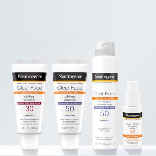 Neutrogena Clear Face Sunscreen Lotion SPF 30, 3 fl. oz